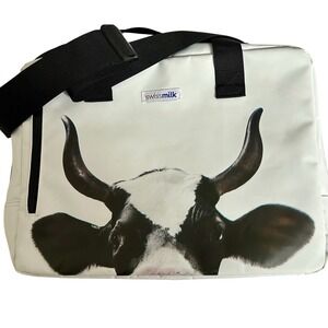 SwissMilk Laptop Bag  Cow Dairy Black And White Suisse Naturellement  New‎ Rare
